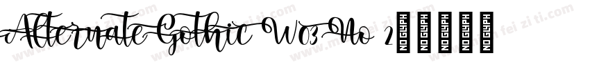 Alternate Gothic W03 No 2字体转换